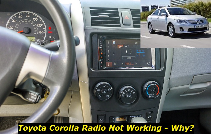 toyota corolla radio not working